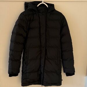 Athleta Girl Black long Puffer Jacket Size XXL/16